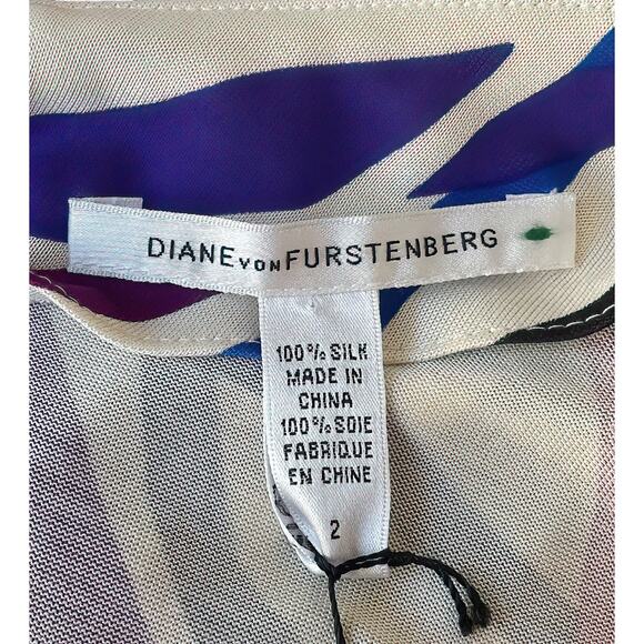 NWT Diane Von Furstenberg Clara Silk Jersey Mini Length Tunic Dress Size 2 - Picture 5 of 7